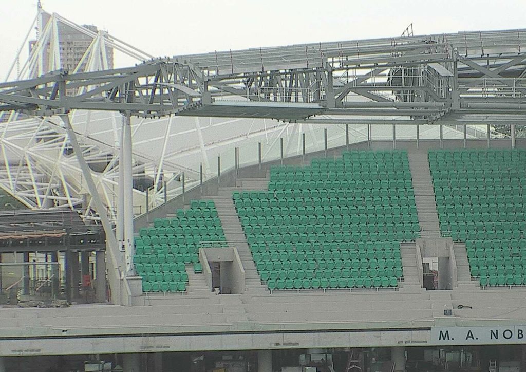 construction of a stadium